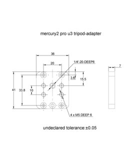 Tripod Mounting Plate ME2P USB3 / ME2S