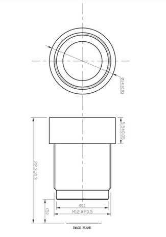Mechanical Drawing LM12-10MP-4.5MM-F4.5-2.3-ND1