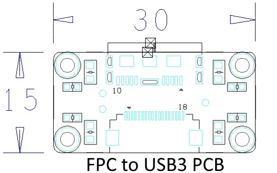 VEN-1220-32U3M-FPC, IMX226, 4024x3036, 32fps, 1/1.7", Rolling shutter, Boardlevel, Mono