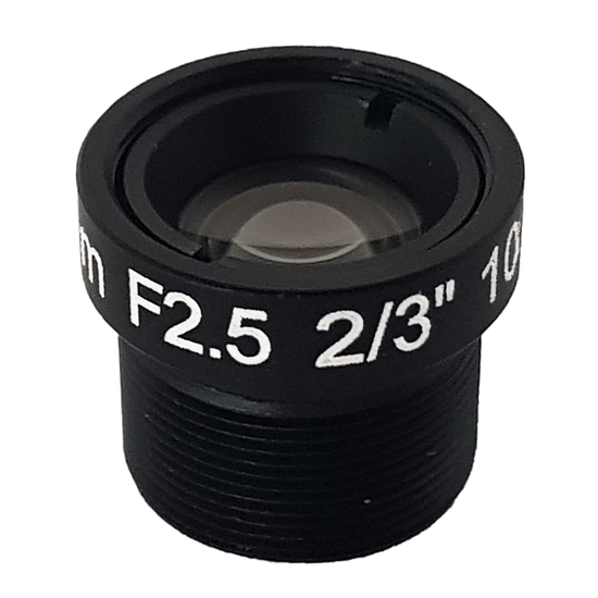 LM12-10MP-12MM-F2.5-1.5-ND1, LENS M12 10MP 12MM F2.5 2/3