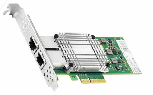 ADAPTER PCIE4X, 2x 10GIGE, dual bus,  WITHOUT POE
