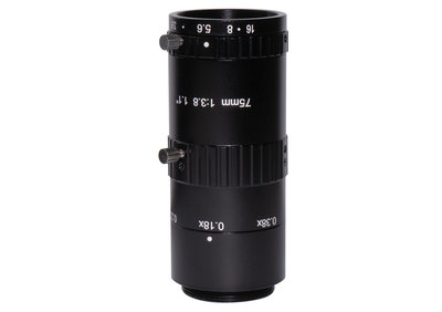 LCM-12MP-75MM-F3.8-1.1-ND1, LENS C-mount 12MP 75MM F3.8 1.1" NON DISTORTION